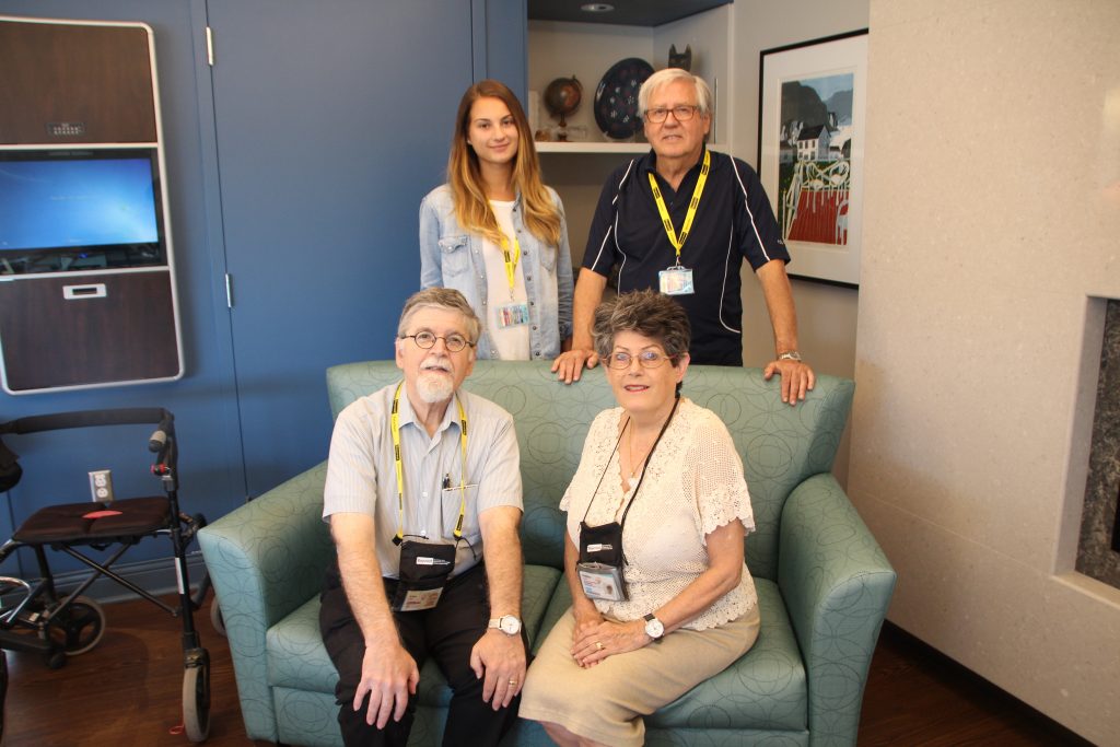 A picture of volunteers Alan and Helen Cohen, Sabrina Teles, and Barney Breslow.