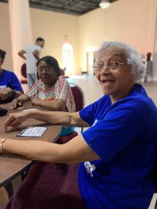 Smiling older adult woman